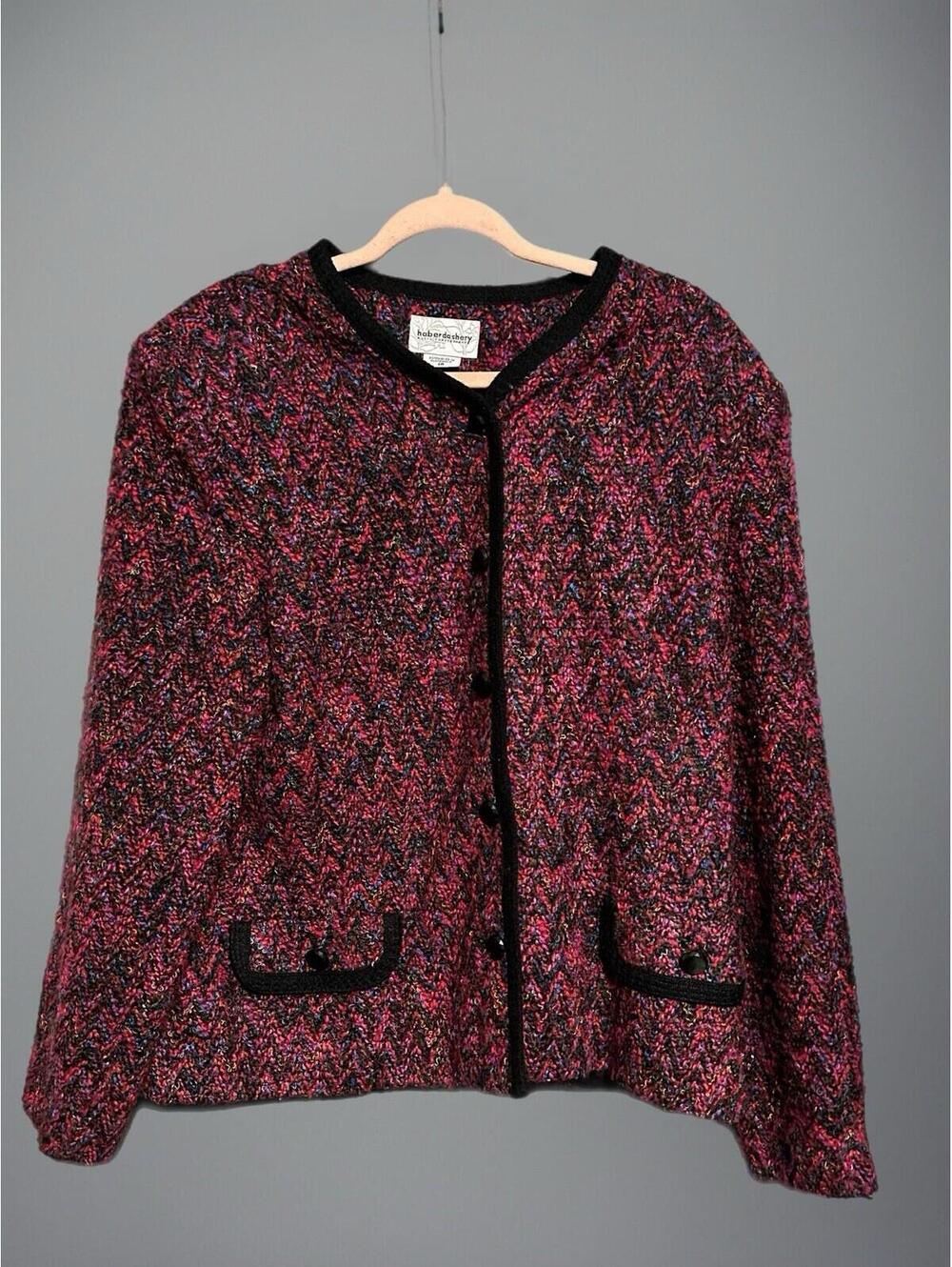 Vintage Haberdashery Leslie Fay Tweed Jacket Size 18
